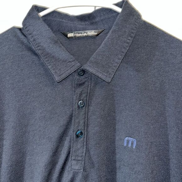 No Logo Dark Navy Blue Travis Mathew Golf Polo Shirt Classic fit XL Mens - Picture 1 of 6